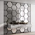 Hexagonal Mirror Bathroom Furniture Set 3D model small image 1