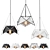 Modern Pendant Lamp RODS 3D model small image 1