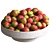 Red Plum in Elegant Bowl 3D model small image 2