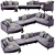 Modern Rolf Benz Kumo Sofa 3D model small image 3