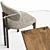 Customizable Bay Metal Chair & Naturedesign X Table 3D model small image 12