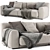 Modern Poliform Paris Sofa Seat 3D model small image 3