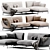 Elegant LOTUS Sofa Designolen-blanc 3D model small image 1