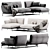 Elegant LOTUS Sofa Designolen-blanc 3D model small image 4