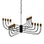 Elegant Noir Claude Chandelier 3D model small image 1