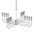 Elegant Noir Claude Chandelier 3D model small image 3