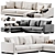 Flexform Magnum Sectional Sofa 3D model small image 2