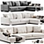 Flexform Magnum Sectional Sofa 3D model small image 3