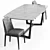 Adjustable Color Stylish Grace Chairs & Concorde Table 3D model small image 4