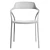 Capri White Chair with Turbosmooth 3D model small image 2