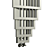 Sleek Stainless Steel Designer Radiator 3D model small image 2