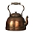 Vintage Brass Tea Kettle 3D model small image 2