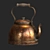 Vintage Brass Tea Kettle 3D model small image 4