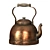 Vintage Brass Tea Kettle 3D model small image 10