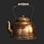 Vintage Brass Tea Kettle 3D model small image 12