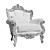 Baroque Armchair | Elegant Design 3D model small image 3