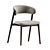 Siena Chair: Luxe Leather Velvet 3D model small image 3