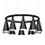 Komori R10 Chandelier Elegantly Crafted 3D model small image 1