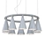 Komori R10 Chandelier Elegantly Crafted 3D model small image 2