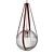 Smoke Ribbed Glass Pendant Light 3D model small image 1