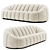 Pierre Paulin Alpha Sofa Settee 3D model small image 2