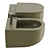 Futura Wall-Hung Toilet Bidet 3D model small image 4