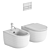 Futura Wall-Hung Toilet Bidet 3D model small image 5