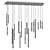 Sleek Santana Linear Chandelier 3D model small image 3