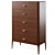 SLOANE 2 Tall Chest Drawers 3D model small image 1