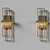 Modern Metal Geometric Wall Sconce 3D model small image 2