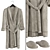 Luxury Spa Set: Robe & Slippers 3D model small image 2