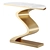 Modern White Gold Curved Console 3D model small image 1