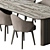 Stone Dining Table Set 37 3D model small image 5