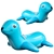 Blue Sea Lion Inflatable Rider 3D model small image 2