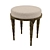 Rye Straw Ecru Base Stool 3D model small image 5