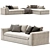 Meridiani Louis Modern Sofa Design 3D model small image 4