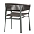 Modern Aluminum Kilt Dining Armchair 3D model small image 5