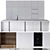 Modern Kitchen Set with Appliances 3D model small image 6