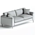 Elegant Reya 3-Seater Sofa 3D model small image 4