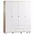 Diamond Santiago Four-Door Wardrobe 3D model small image 2