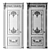 Baroque Style Classic Doors 3D model small image 4