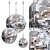 Disco Ball Set: Chrome & Pink 3D model small image 2