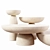 Elegant 3-Piece Coffee Table Set 3D model small image 2