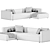 Modern Modular Match Sofa Prostoria 3D model small image 4