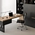 Executive Office Desk Furniture 500 3D model small image 2