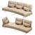 Modern Italian Sofa with Adjustable Backrest 3D model small image 2