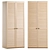 Modern Wardrobe Monmart-2 Oak Sonoma 3D model small image 1