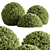 Handcrafted Topiary Ball Bush 3D model small image 1