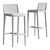 Sleek Wood Bar Stool 3D model small image 3