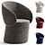 Modern Chic Nebula Seat Design 3D model small image 1